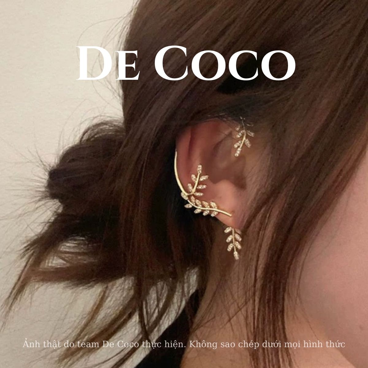 Khuyên tai mix kẹp vành hình lá The Leaf De Coco decoco.accessories thumbnail