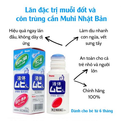 Lăn bôi muỗi đốt và côn trùng cắn muhi nhật bản