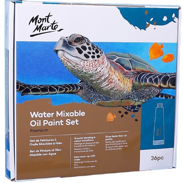 Mont Marte 18/36Color Water-soluble Oil Paint Set Single 18ml Odorless Safe Water-adjustable Drawing Pigment Professional Art Supplies