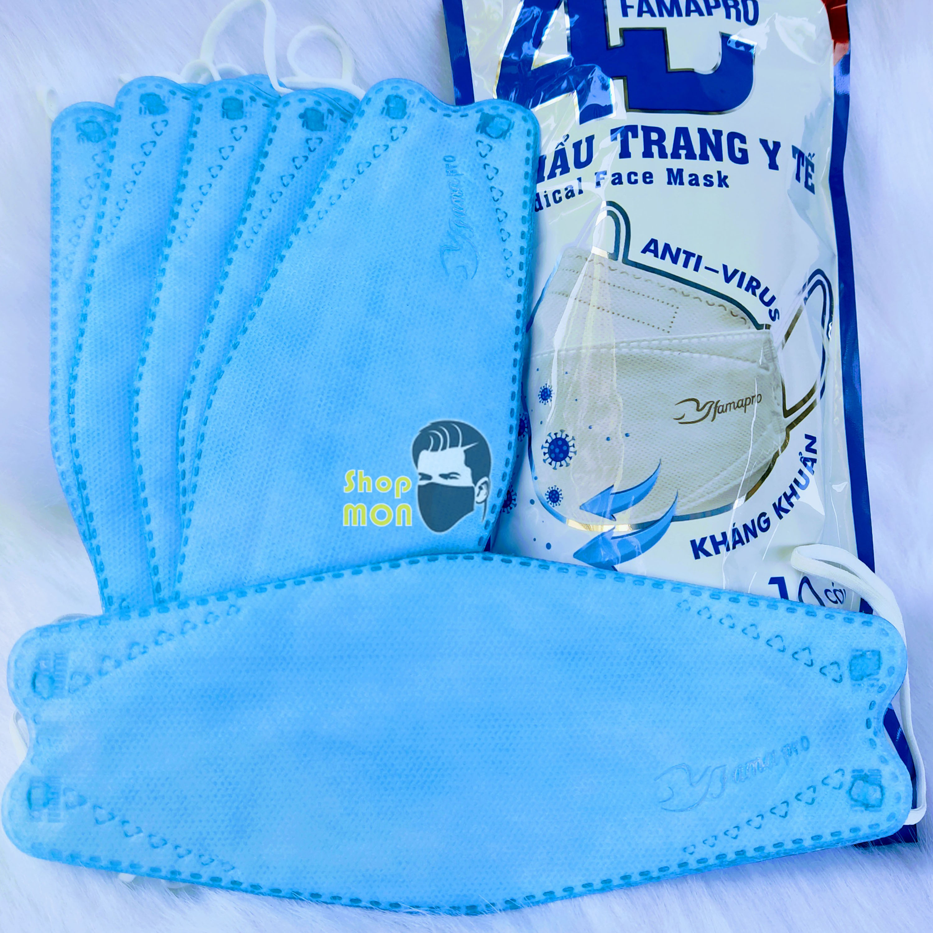 COMBO 100cái  KHẨU TRANG 4D FAMAPRO
