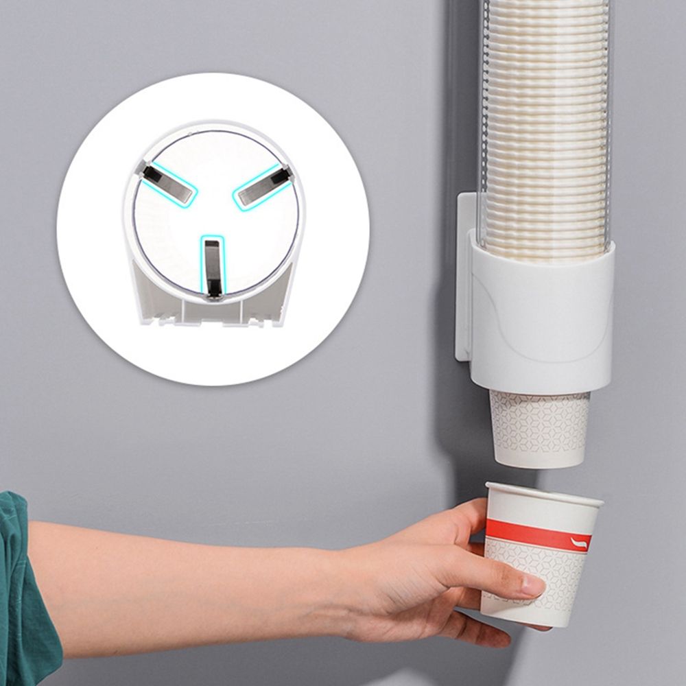 Huyan Cốc Giấy dùng một lần tự động gắn tường cho thiết bị đựng nước uống lưu trữ nhựa giá ống rút ly ngăn để cốc cốc loại bỏ