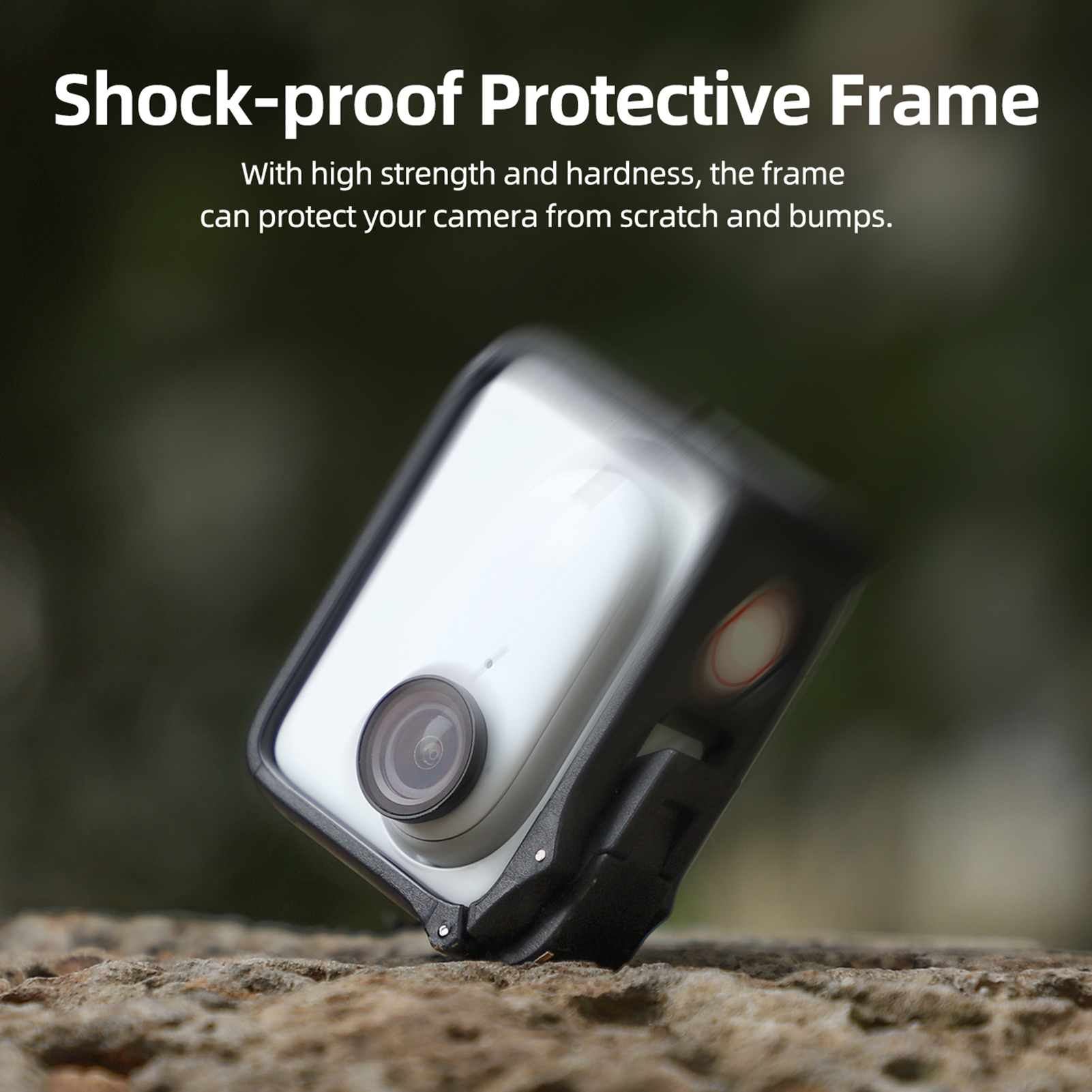 Valeriee Protective Frame for Camera Anti-drop Camera Frame Insta360 Go 3 Camera Protective Cage Durable Black Plastic Frame for Collision Protection and Mounting Essential Camera Accessory