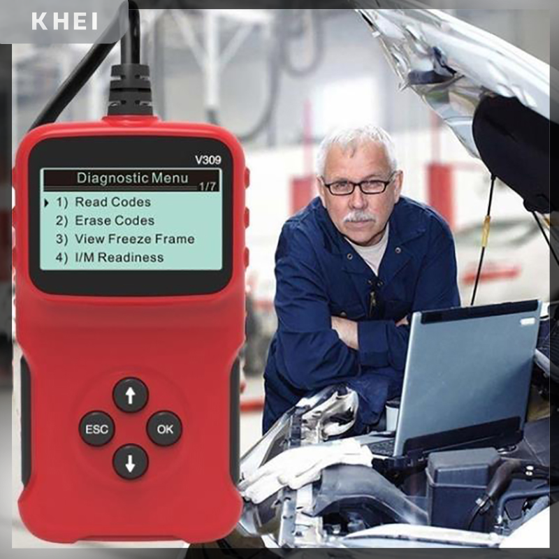 KHEI V309 EOBD Máy quét mã đọc dữ liệu thử nghiệm tự động quét công cụ Chẩn đoán