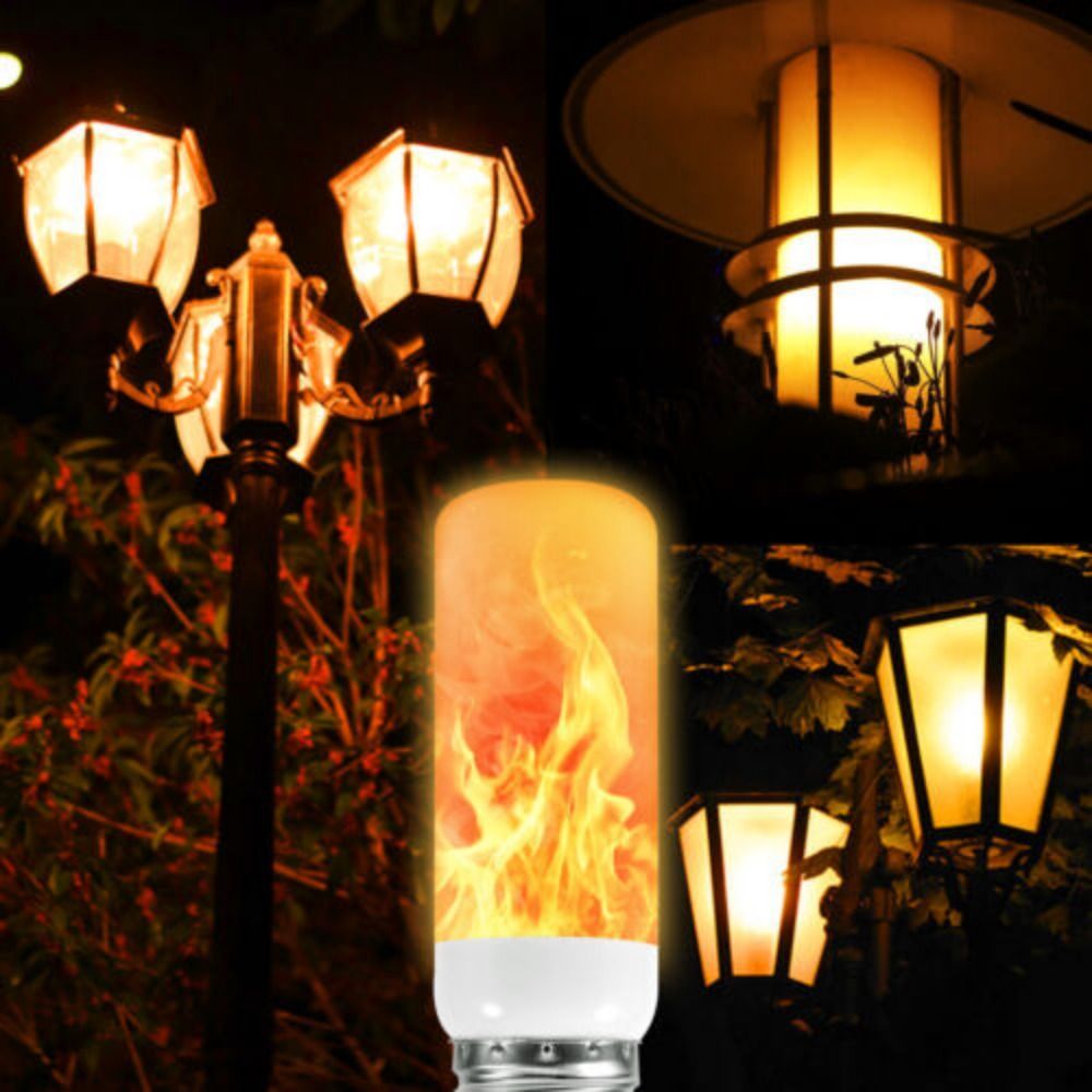 PRETEND Tiệc tùng Năng động 4 chế độ Bóng đèn Hiệu ứng lửa Bóng đèn LED lửa Lửa cháy