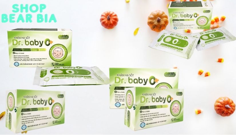 Khăn Lau Hạ Sốt Dr Baby (hộp 25 miếng)