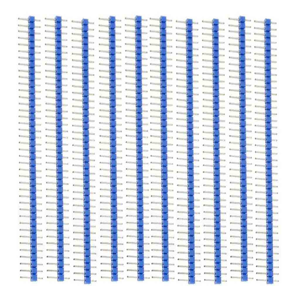 10pcs 40 pin 1x40 single row male 2.54 breakable pin header connector strip white/black/red/blue/green/yellow