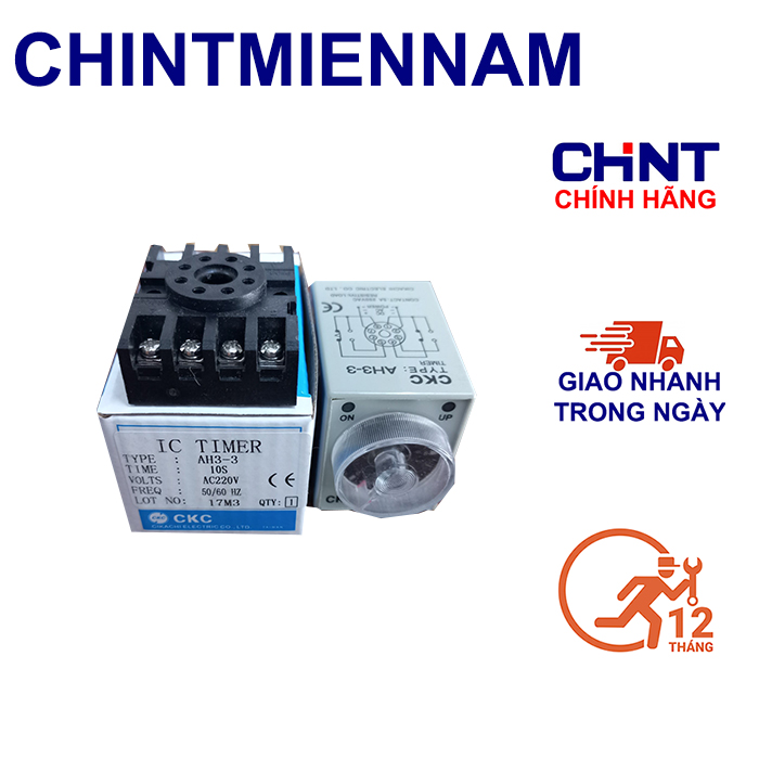 Timer CKC 10s 30s Đã kèm đế Rơ le thời gian CKC Công tắc thời gian CKC
