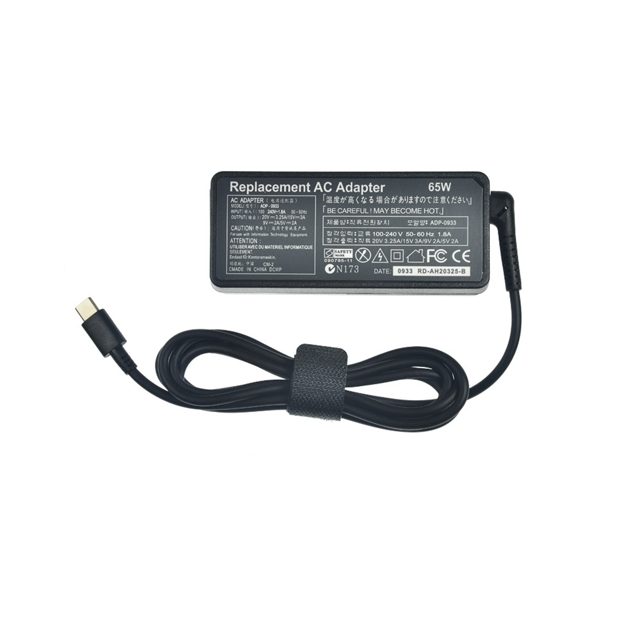 20v 3.25a 65w power adapter universal usb power adapter type c laptop power adapter for