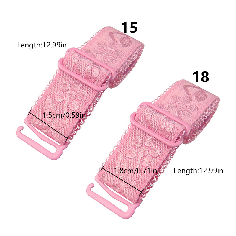 bdti 1Pair Underwear Accessories Embroidered Elastic Adjustable Bra Strap Shoulder Strap Replacement Women's
