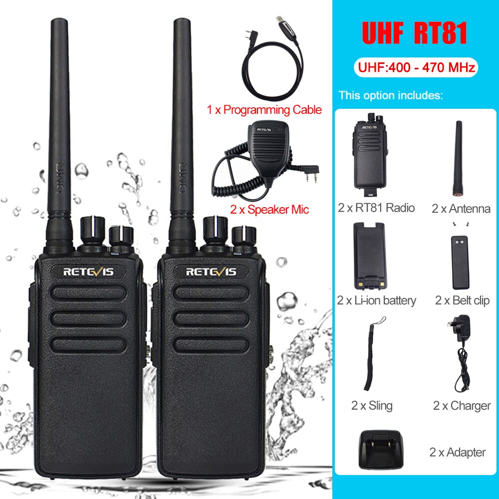 Retevis RT81 DMR Digital Walkie Talkie Pcs Powerful Long Range Walkie- Talkie 10W Waterproof Portable Two-Way Radio For Hunting Lazada