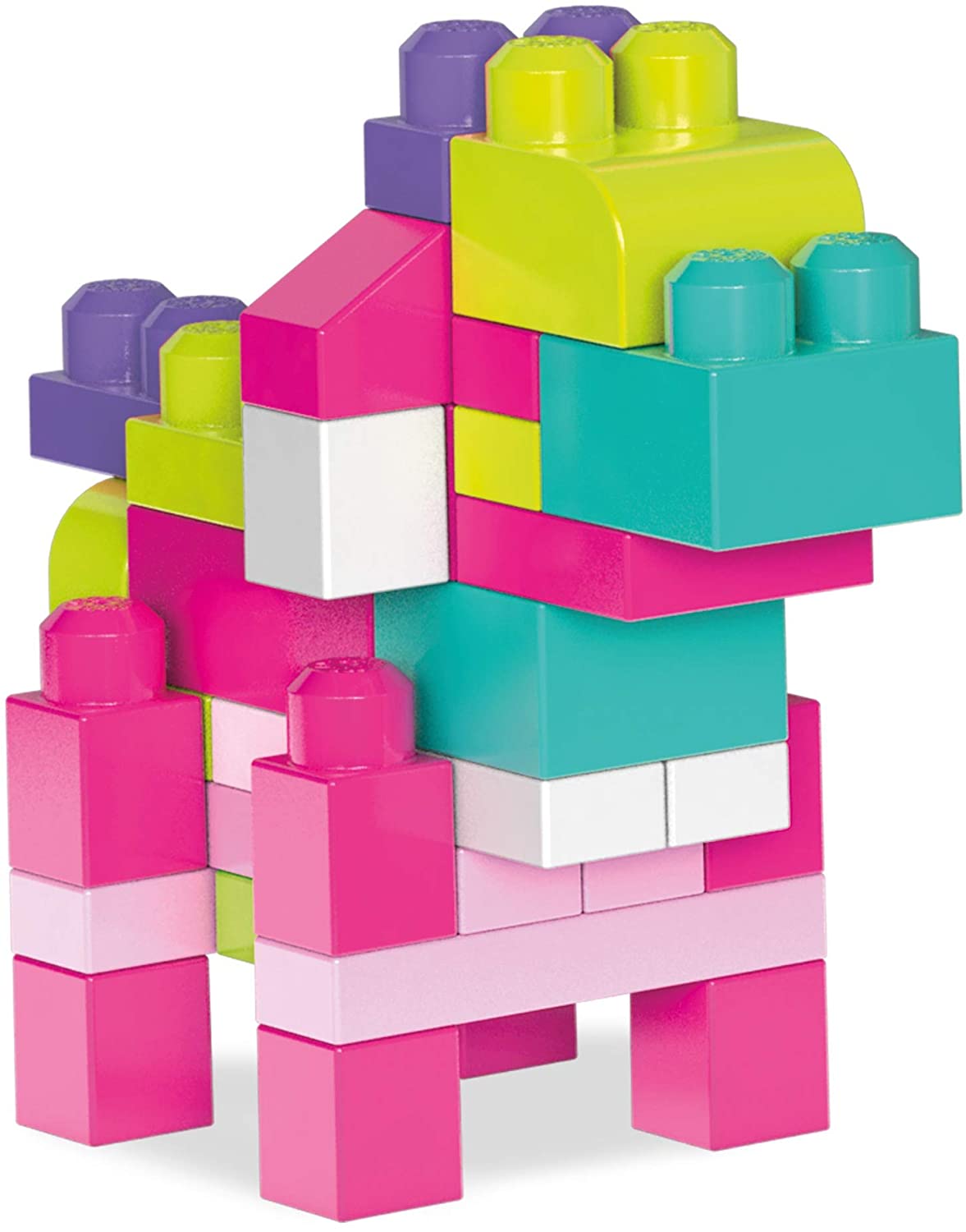 Mega Bloks First Builders Big Building Bag, 60 80-Piece, Pink