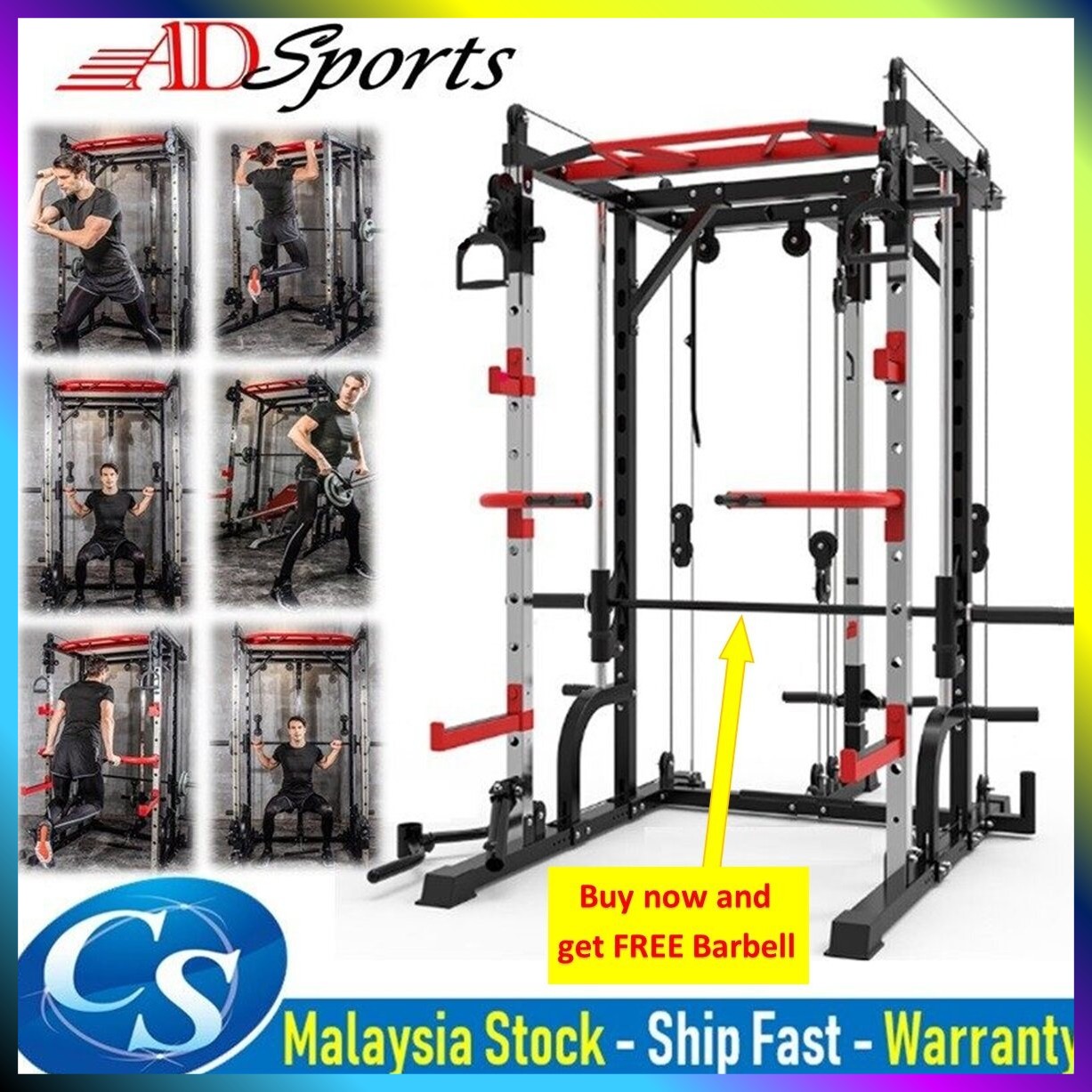 ADSPorts J009 Multi-Station Commercial Exercise Workout Smith