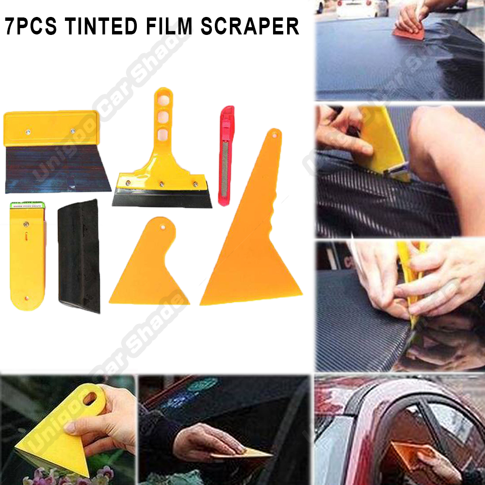 7pcs Car Sticker Auto Film Fitting Tools Set Squeegee Scraper Window  Tinting Kit