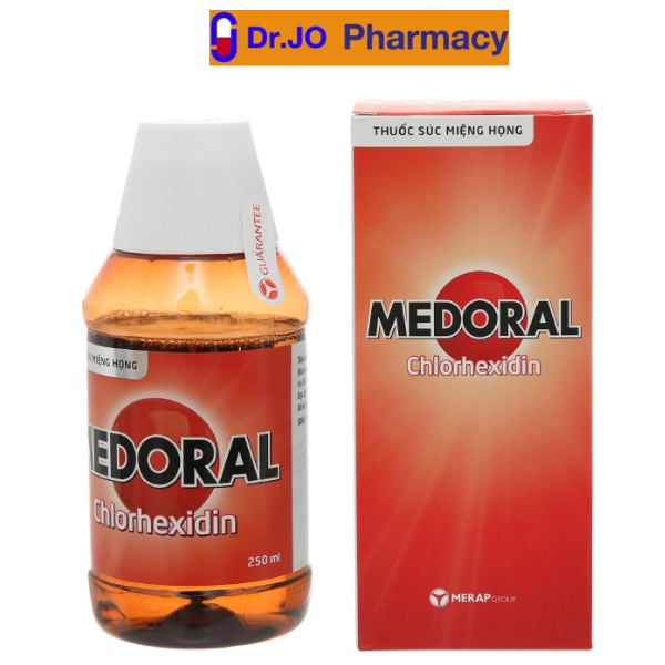 Nước súc miệng Medoral Merap hỗ trợ điều trị viêm họng, viêm amidan 250ml