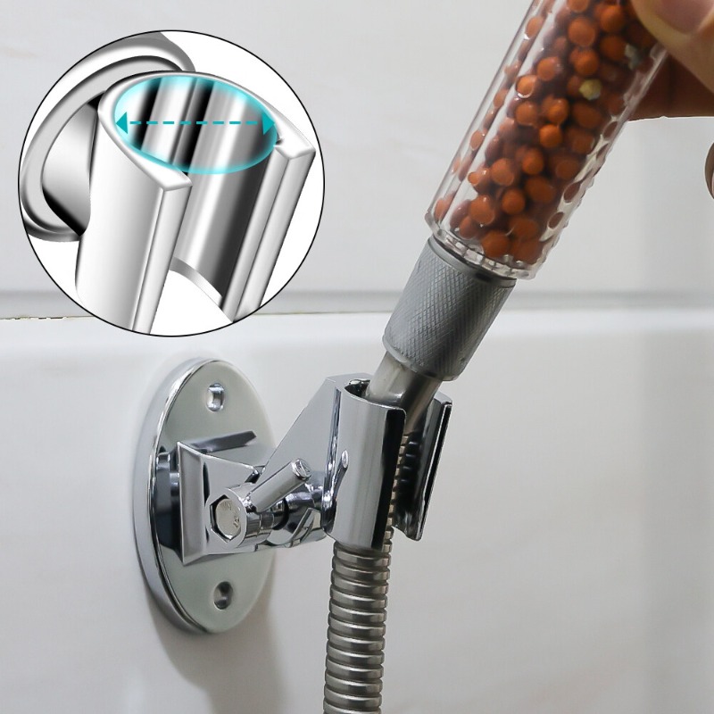 Phổ Đầu vòi sen chủ có thể điều chỉnh vòi hoa sen cầm tay Đầu vòi sen chân đế ABS giá gắn tường phụ kiện phòng tắm gắn đế cố định