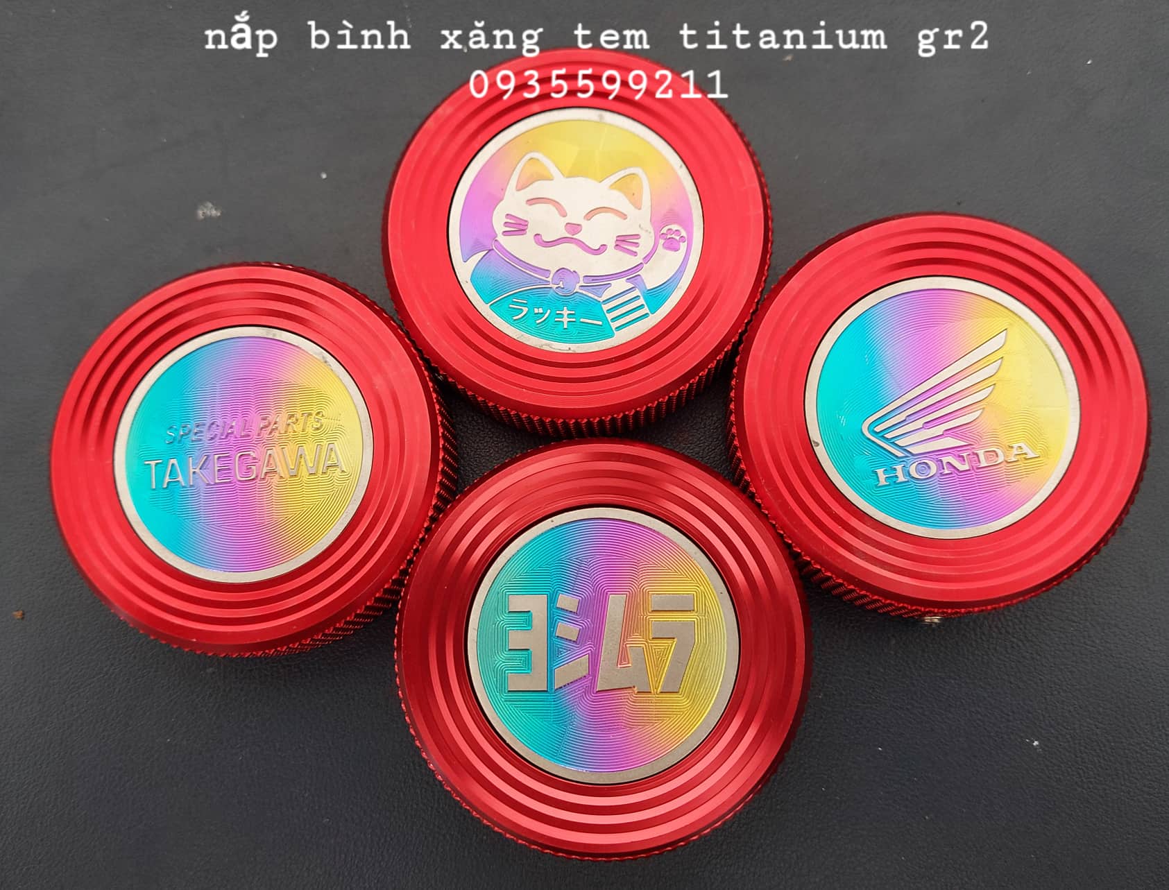 NẮP BÌNH XĂNG NHÔM CNC TEM TITAN