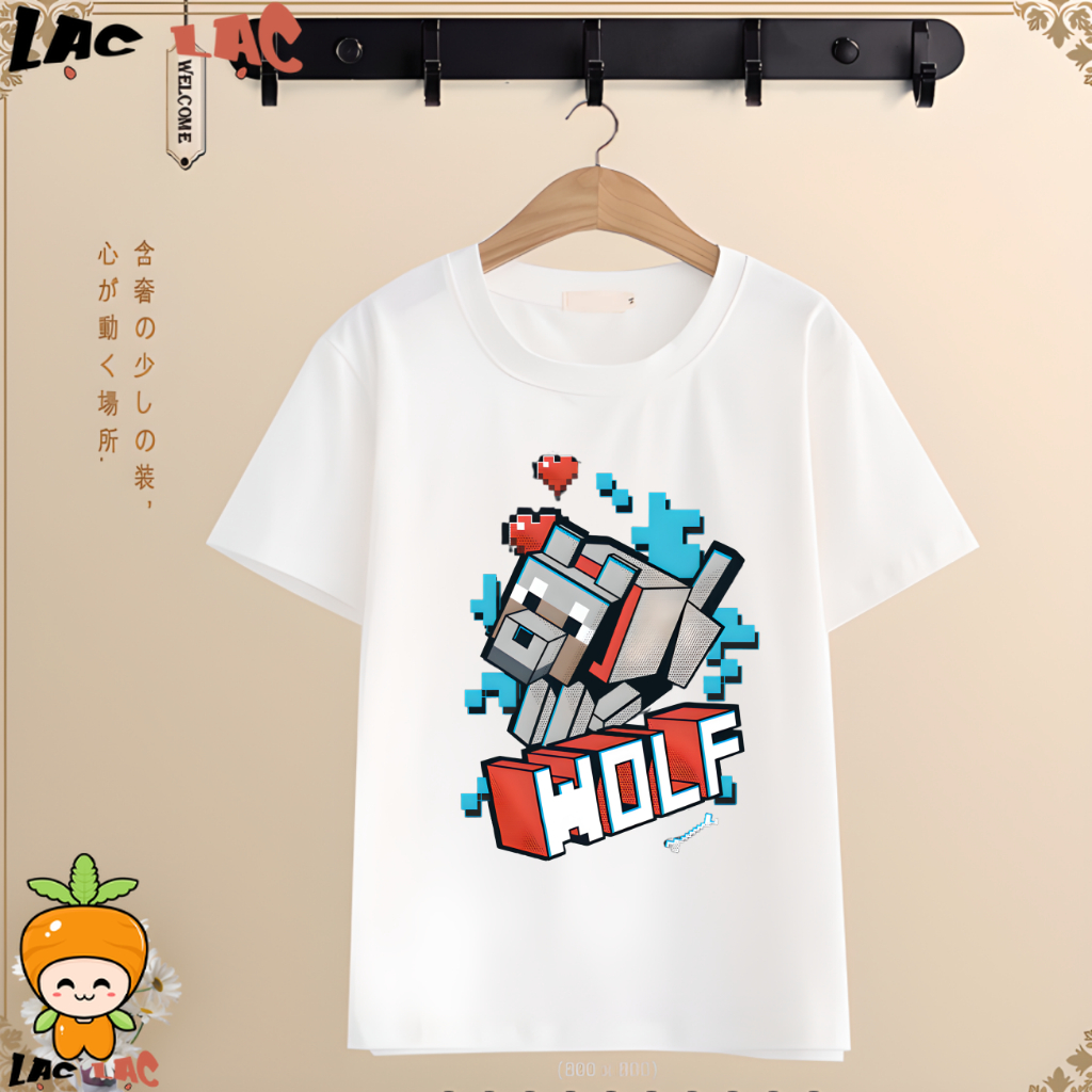 Áo thun 3D Minecraft cho bé trai bé gái