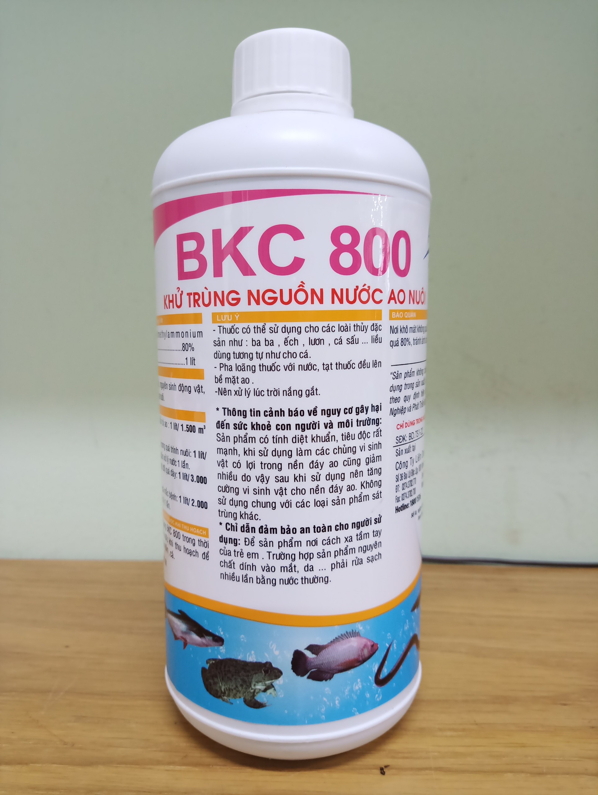 Sản phẩm sát trùng cho Tôm, diệt vi khuẩn cho cá, virus, mầm bệnh trong ao nuôi Anova BKC 800