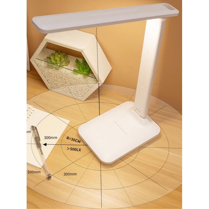 Đèn Led - Để Bàn Học Sạc Usb Đế Kệ Điện Thoại (Vuông Dài)