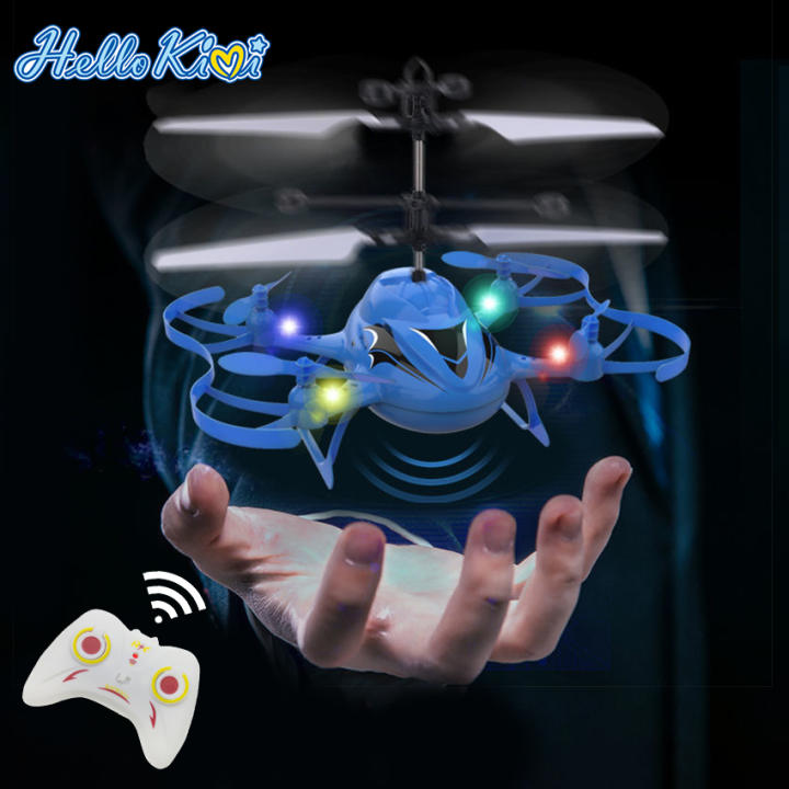 Hellokimi máy bay điều khiển từ xa Helicopter Toy LED Light Đồ Chơi Máy Bay Cảm Ứng Thông Minh Sạc USB Độ Bền Cao Cho Bé Trai Bé Gái Đồ Chơi Máy...