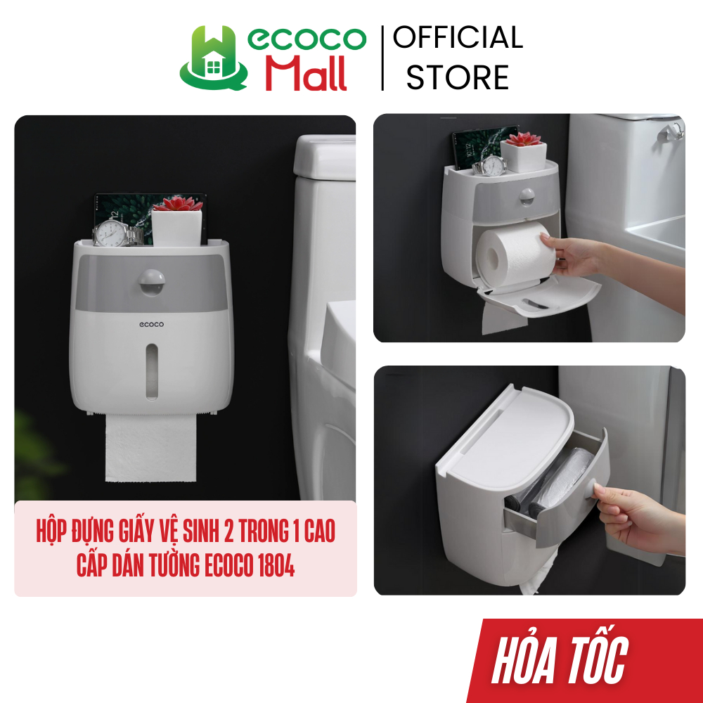 Ecoco 1804 2-in-1 Toilet Paper Holder