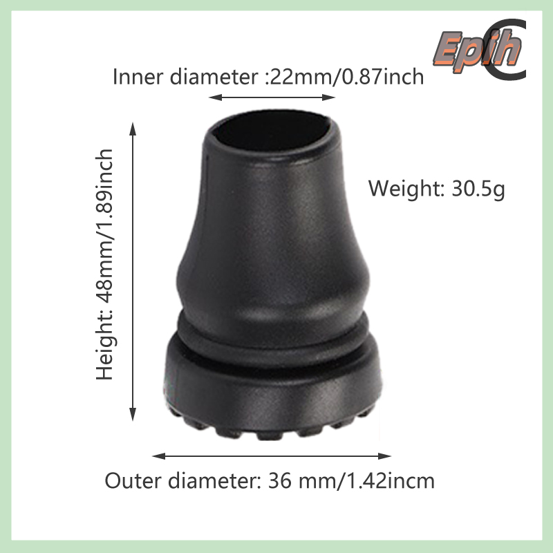 Rubber Tips For Old Man Hiking Poles Trekking Poles Solid T-handle Walking Stick