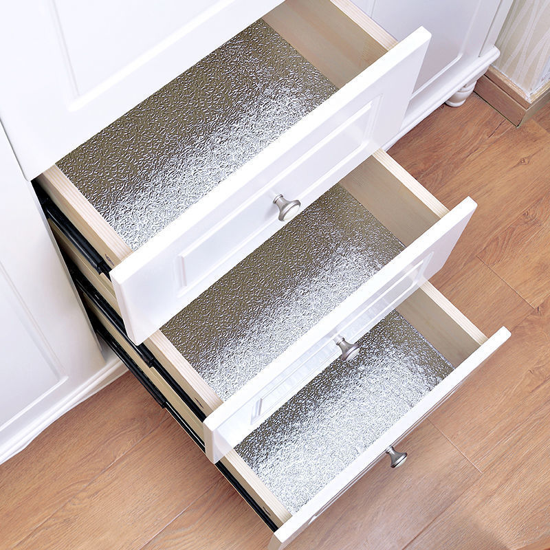 Cuộn Giấy Bạc Dán Bếp, Dán Kệ Tủ Chống Thấm Chịu Nhiệt (dài 2m X cao 0.6m) - Shoptientran