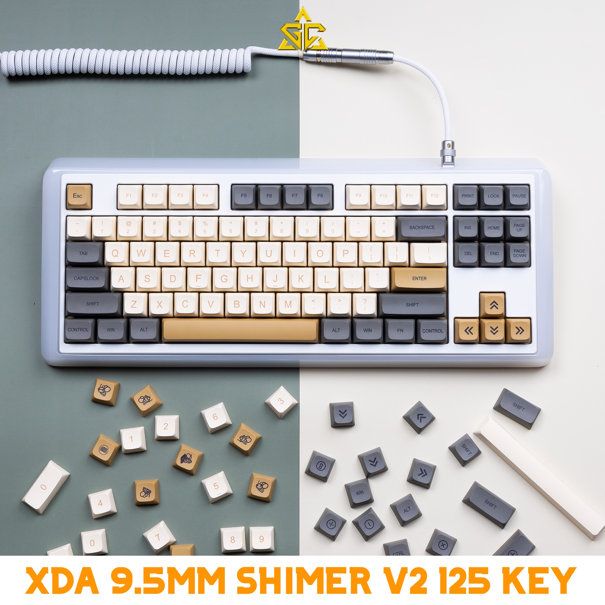 Keycap Shimer V2 125 nút bàn phím cơ Thick PBT XDA 9.5MM
