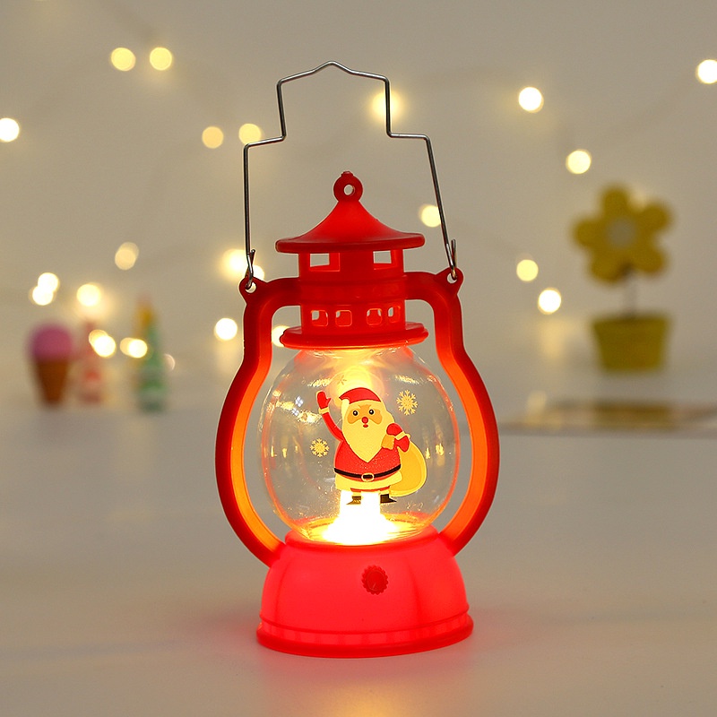 Đèn led trang trí giáng sinh hình đèn dầu cổ xưa