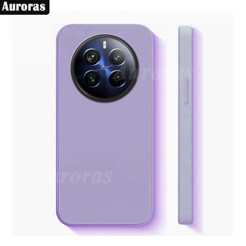 For Realme 13 Phone Case Fashion Straight Soft Liquid Silicone Cover Camera Protection Shockproof for Realme 13 Pro Plus Cover Casing HP.