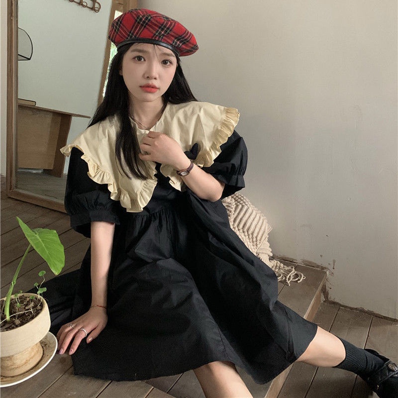 利đầm cổ búp bê dáng rộng phong cách hàn quốc ngọt ngào mới cho nữ