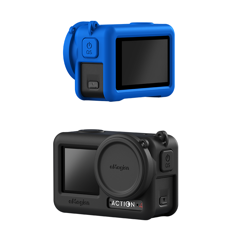 Vỏ silicon cho DJI hành động 4 3 + Nắp đậy ống kính camera thể thao Phụ kiện bảo vệ điện thoại