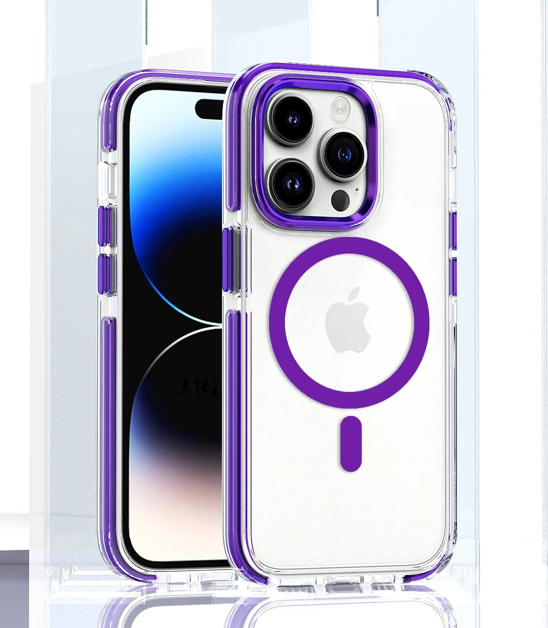 Kisscase wireless charging phone case for iphone 15 14 13 12 11 pro max plus for magsafe case transparent tpu soft and hard combination for iphone 15 pro max