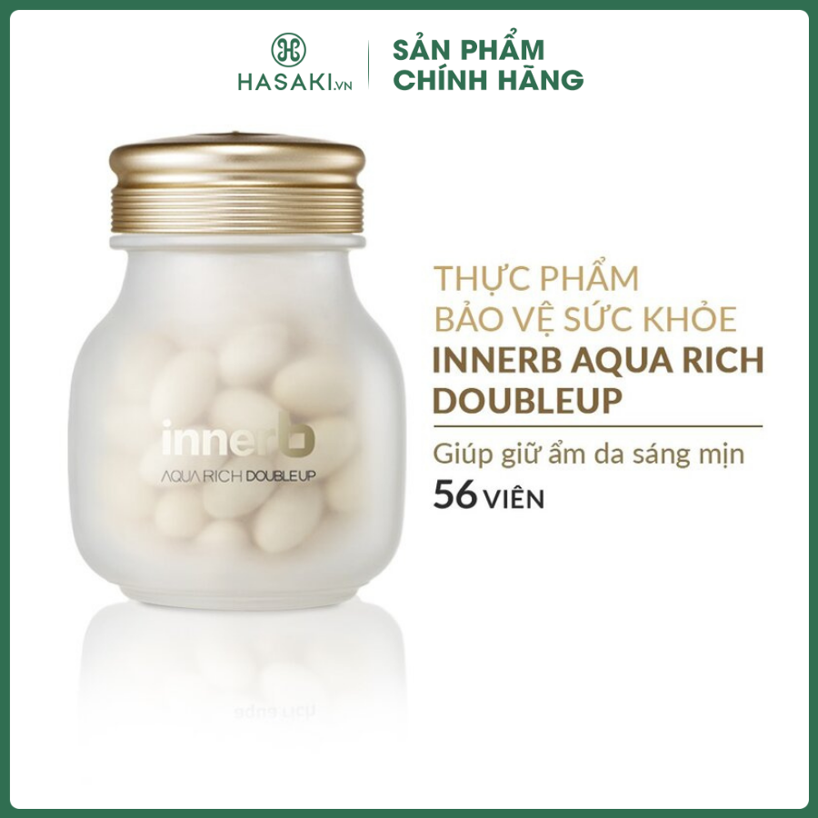 Thực phẩm bảo vệ sức khỏe innerb aqua rich doubleup, aqua bank, snow white 56 viên | hasaki | sản phẩm chính hãng
