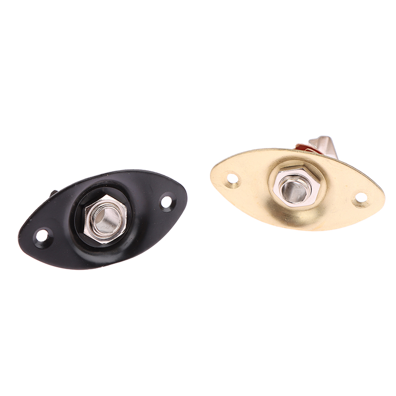 【GG Music】💖【HOT SALE】🎈🎈 1Set Metal Concave Output Jack Plate Socket Screws For Electric Guitar Replacement Oval Electric Guitar Pickup Accessories