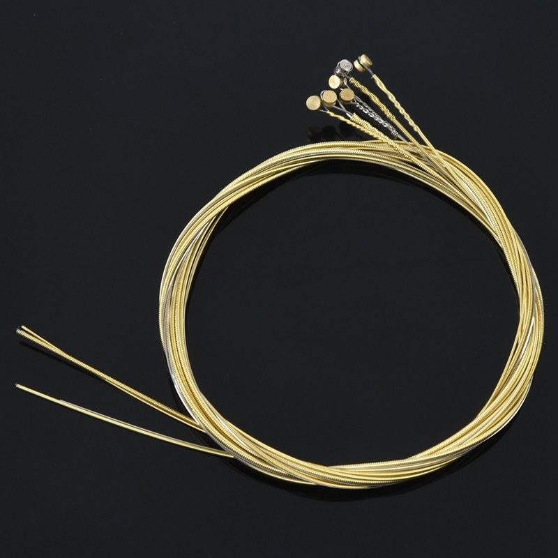 6 Pcs Steel Strings Replacement for Acoustic Guitar New Silver+Brass