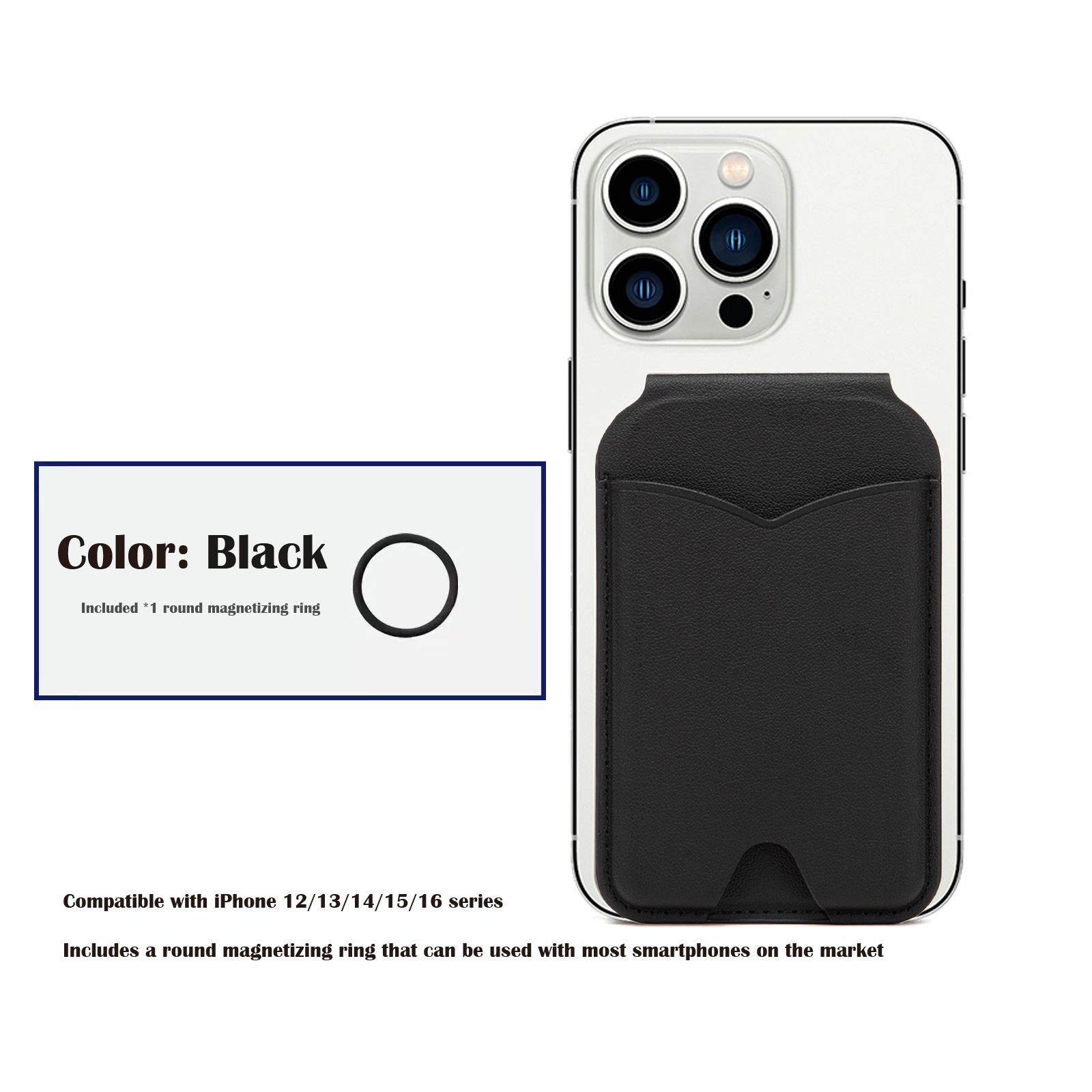 HOCE Magnetic Card Phone Bag Cases Adjustable Stand with Mirror Leather ...