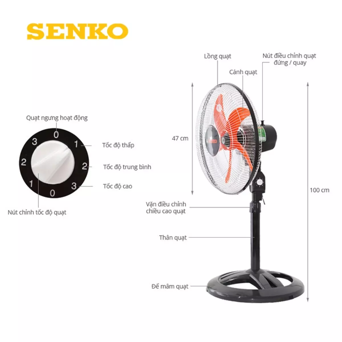 Senko Lts1636/1631 Ceiling Fan (Random Color Delivery)