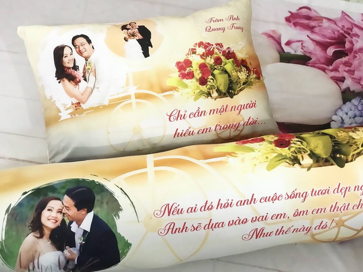 Vỏ gối in hình theo yêu cầu