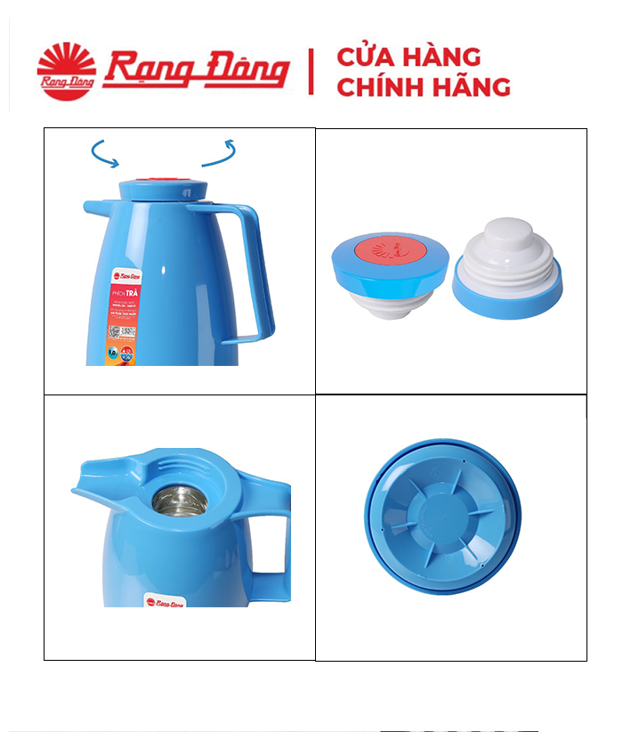 Phích pha trà Rạng Đông 1 lít,bình thuỷ giữ nhiệt, Model: RD 1040 N2