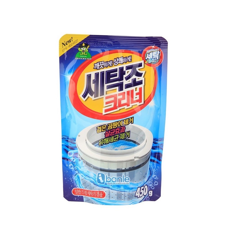 Bột Tẩy Vệ Sinh Hàn Quốc Lồng Máy Giặt (bịch 450g)