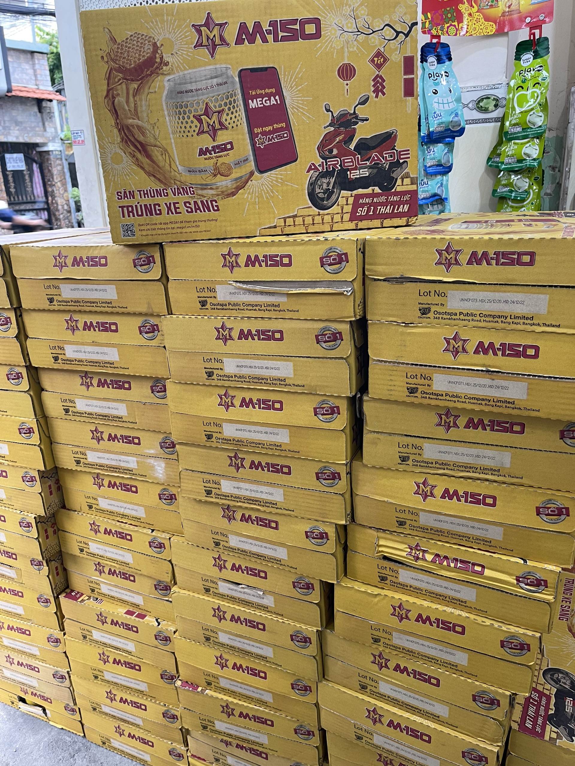 THÙNG 24 lon NƯỚC TĂNG LỰC M-150 250ML