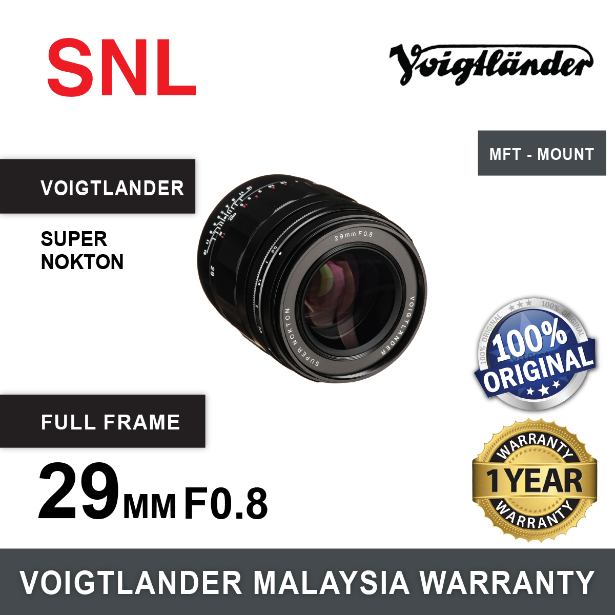 Voigtlander 29mm F0.8 Super Nokton Aspherical MFT Lens Lazada
