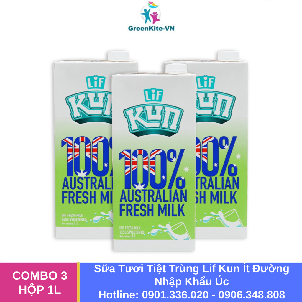 Combo 3 Hộp Sữa Tươi Tiệt Trùng Fif Kun Ít Đường - Sữa Úc Nhập Khẩu thumbnail