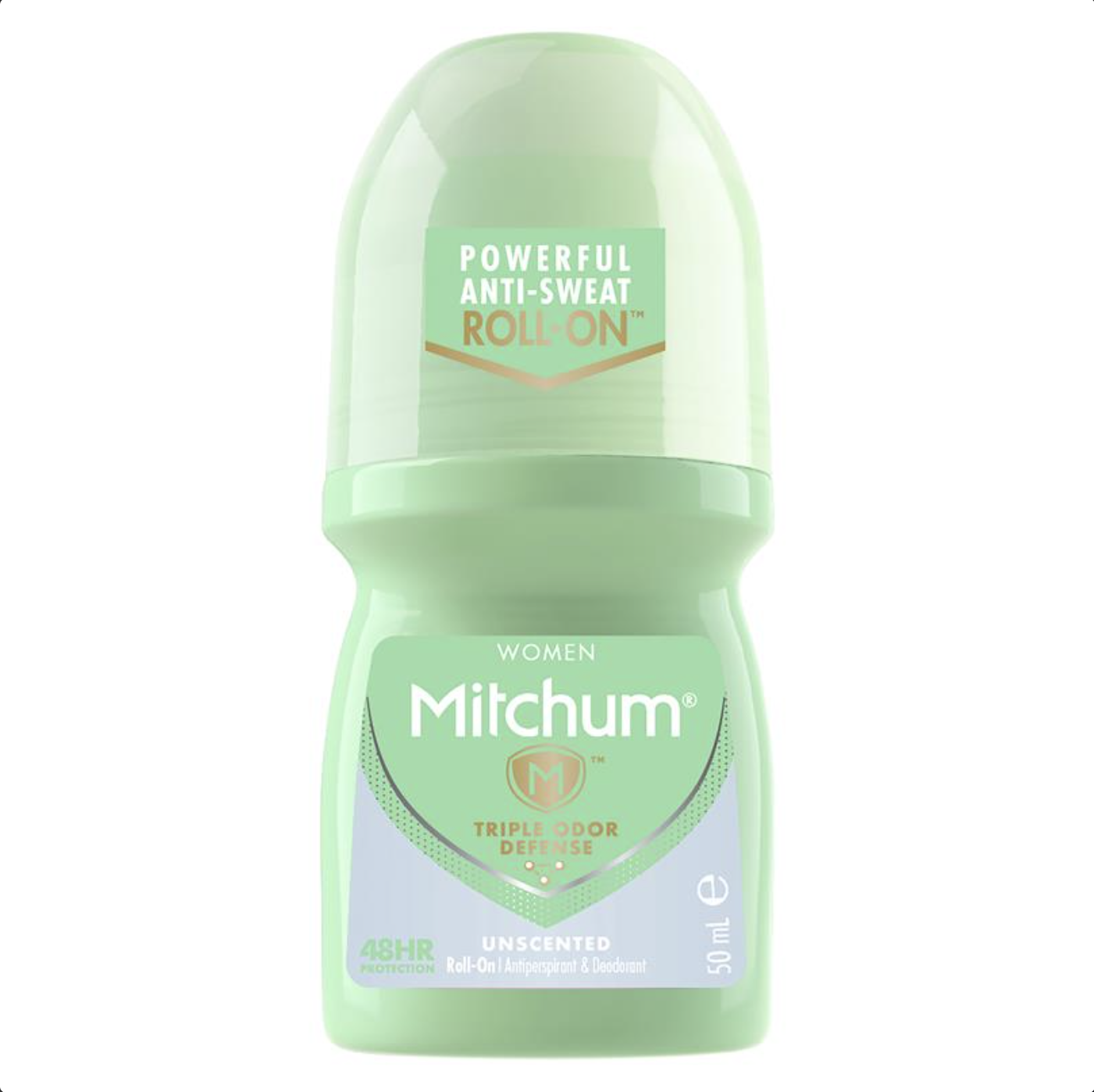 Lăn khử mùi Mitchum for Women Anti-Perspirant Deodorant Unscented Roll On 50ml - không mùi