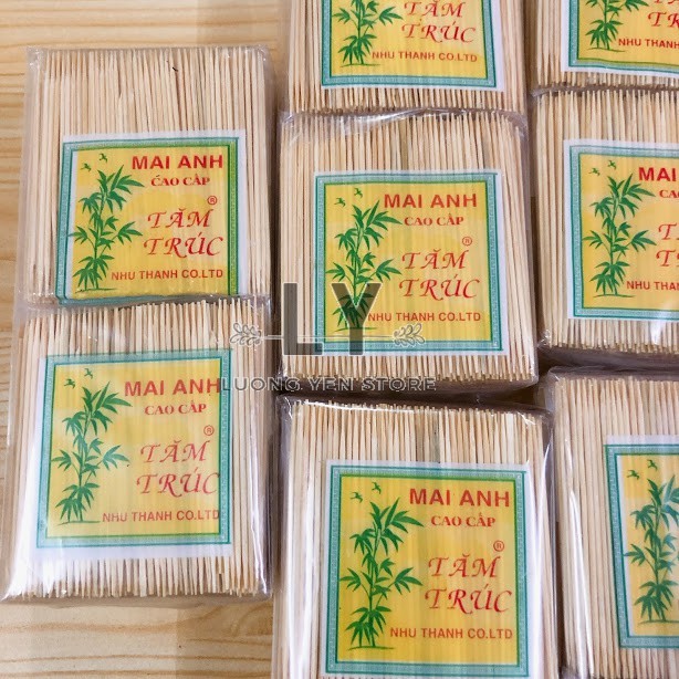 [Lốc 10 gói] Tăm trúc, tâm xỉa răng Mai Anh cao cấp