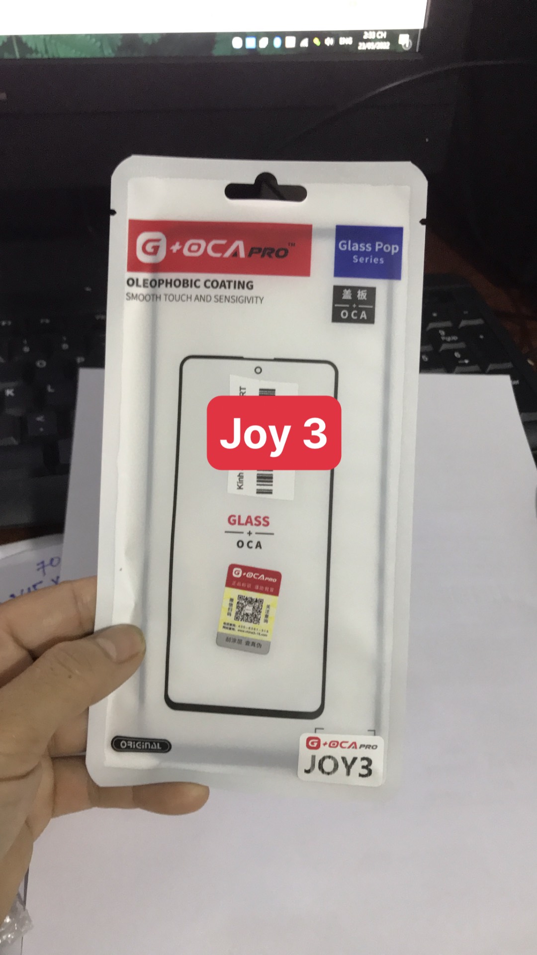Kính ép Liền keo Vsmart Joy 3 ( thay khi kính màn hình khi vỡ)