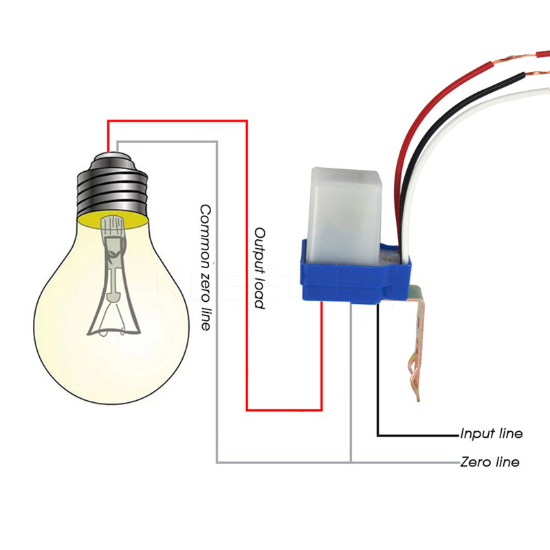 SeasBoat DC12V /DC24V AC220v 10A Công tắc cảm biến ánh sáng cảm ứng ánh sáng thông minh tự động bật tắt giúp tiết kiệm điện AC220v 1 SS-LS