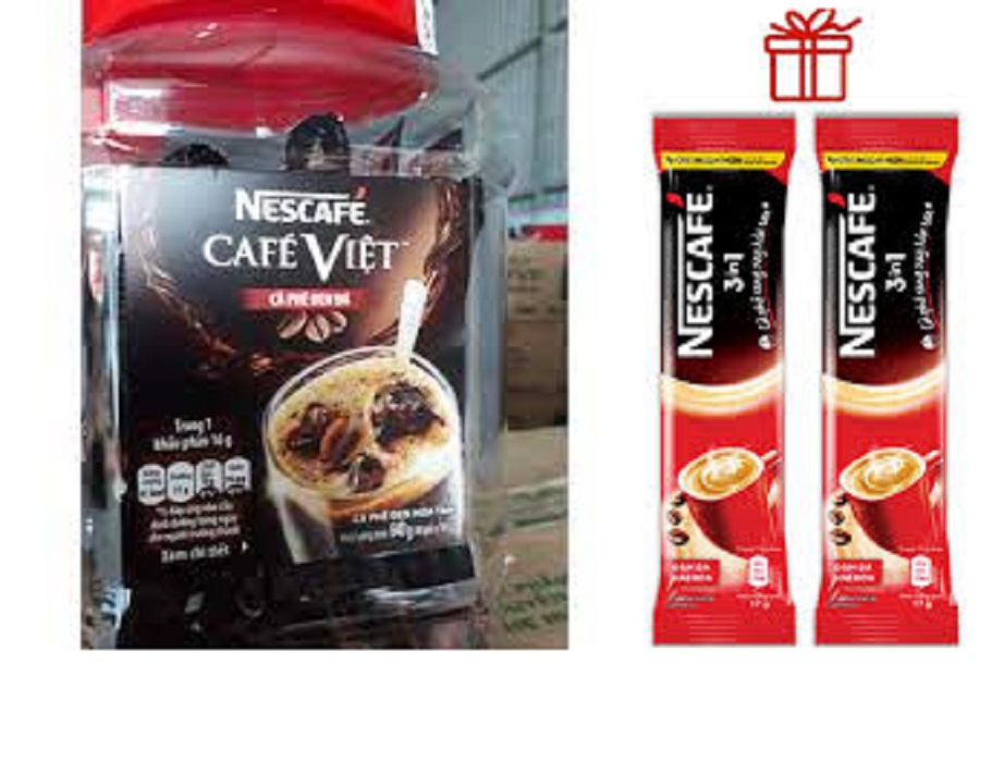 [Tân Phú] COMBO 5 gói Cà phê ĐEN ĐÁ hoà tan NesCafe-Café Việt x 16g ...
