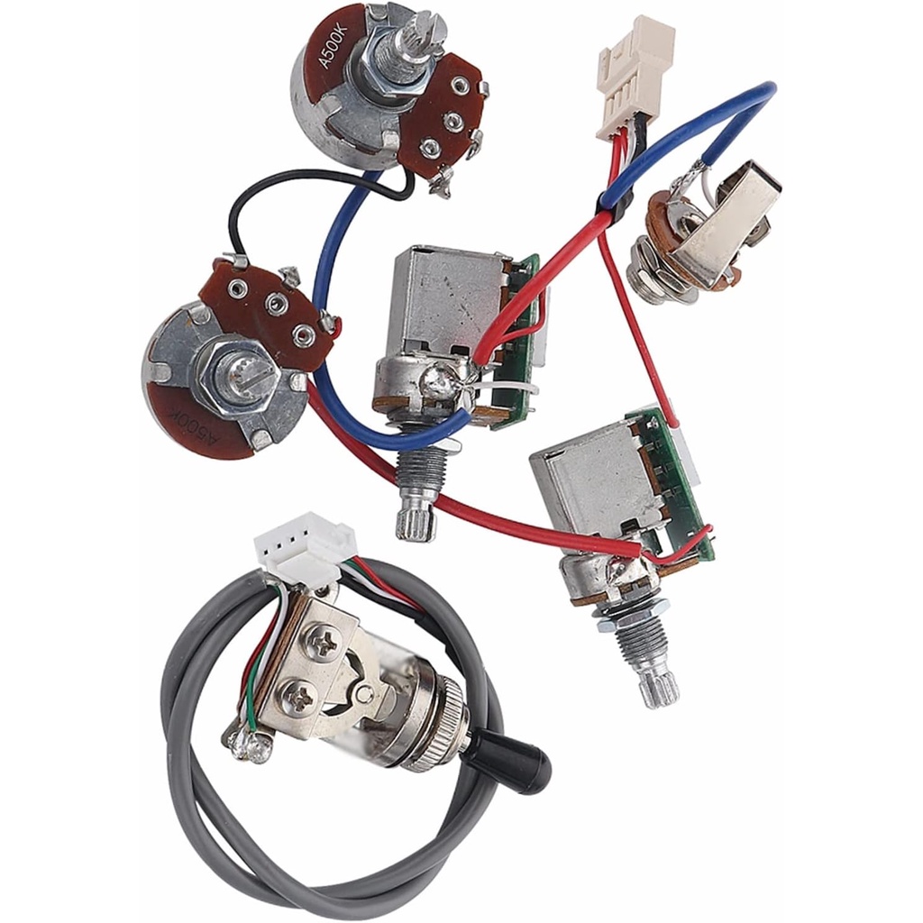 Electric Guitar Wiring Harness Prewired Kit 5 Way Toggle Switch 1 Volume 1 Tone